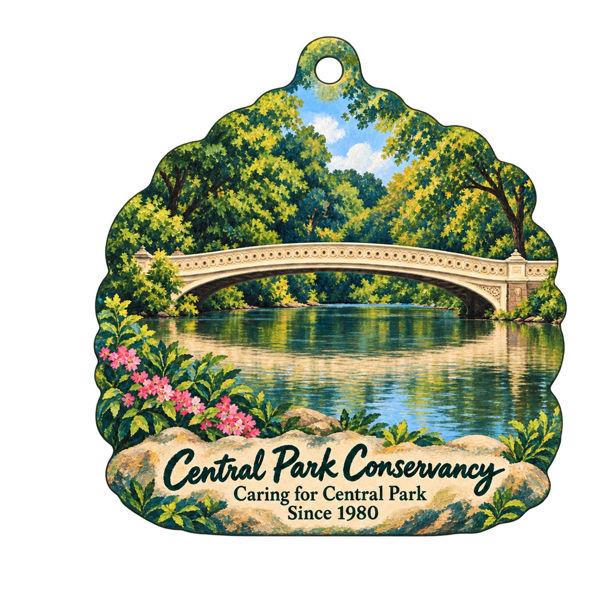 Central Park Conservancy Logo custom wood ornament OC1286 on white