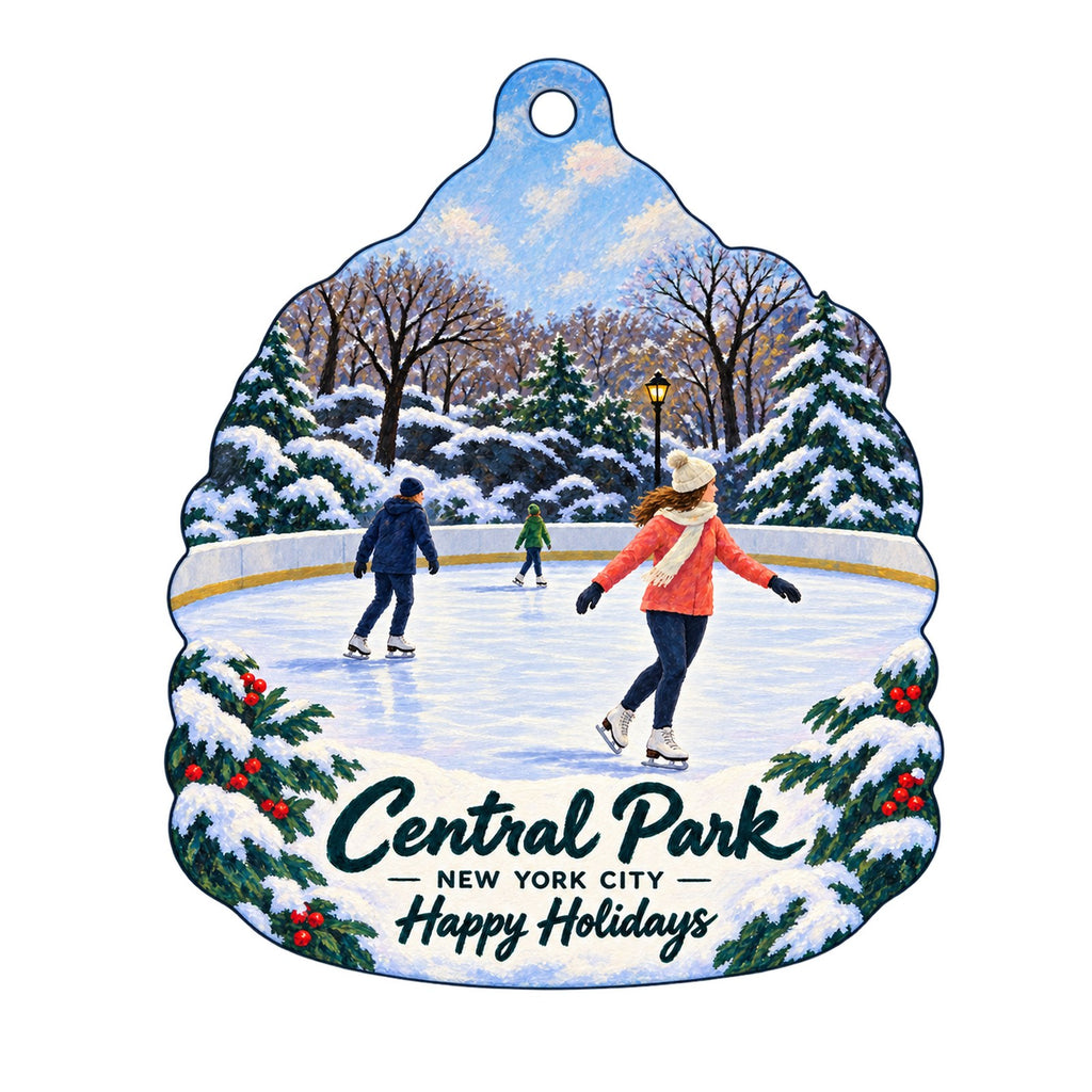 Central Park Conservancy Christmas custom wood ornament OC1287 on white