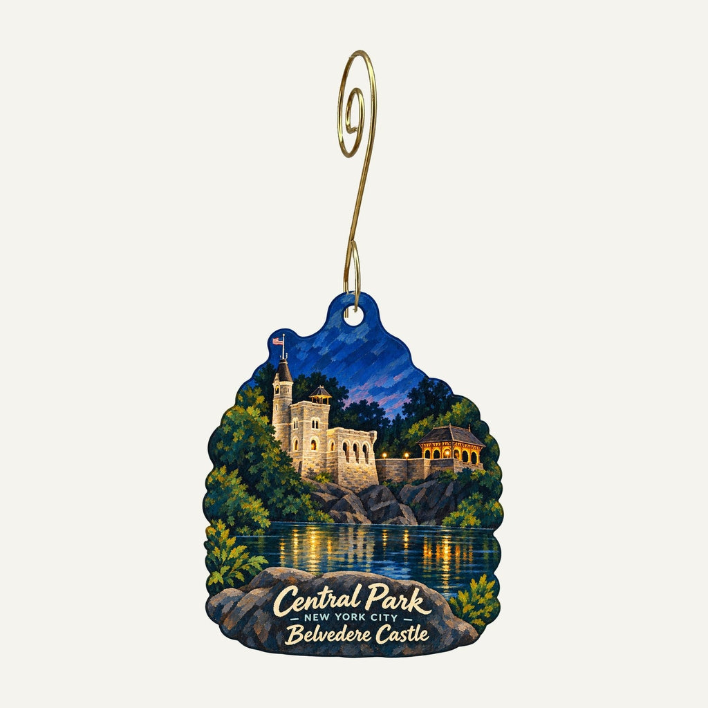 Central Park Conservancy Town Icon custom wood ornament OC1288 hanging on hook