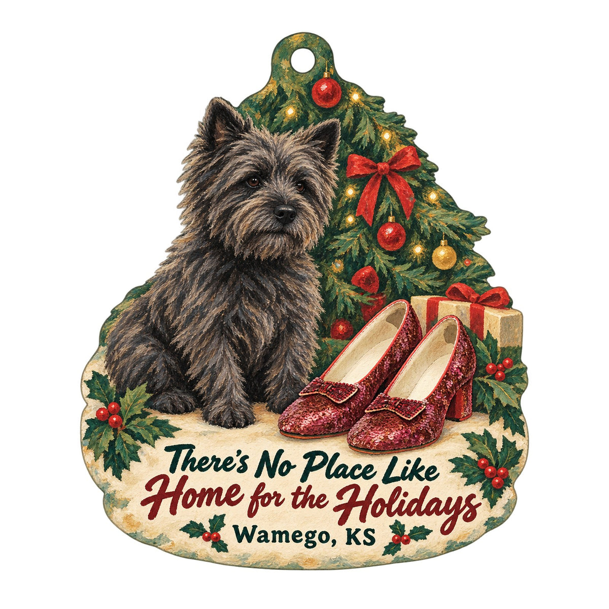 OZ Museum Christmas custom wood ornament OC129 on white