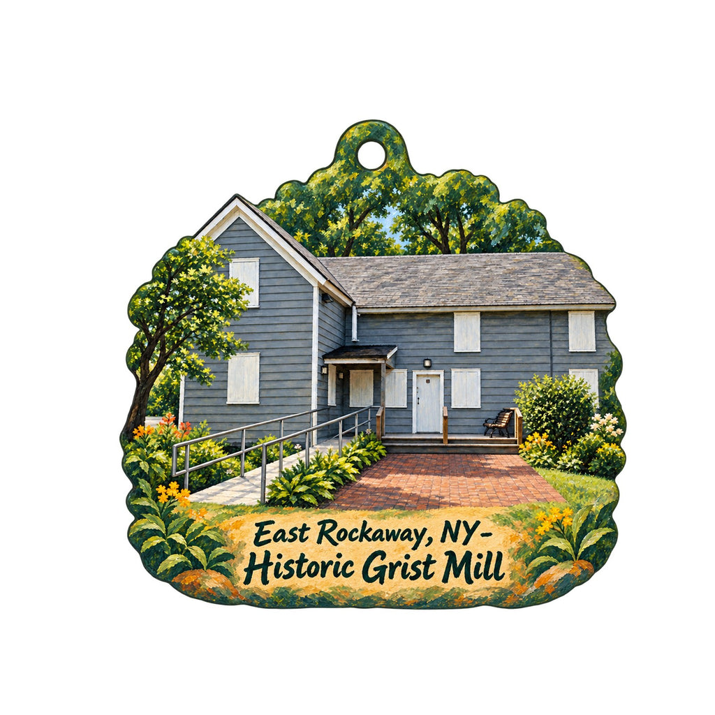 Scharf Industries LLC Town Icon custom wood ornament OC1306 on white