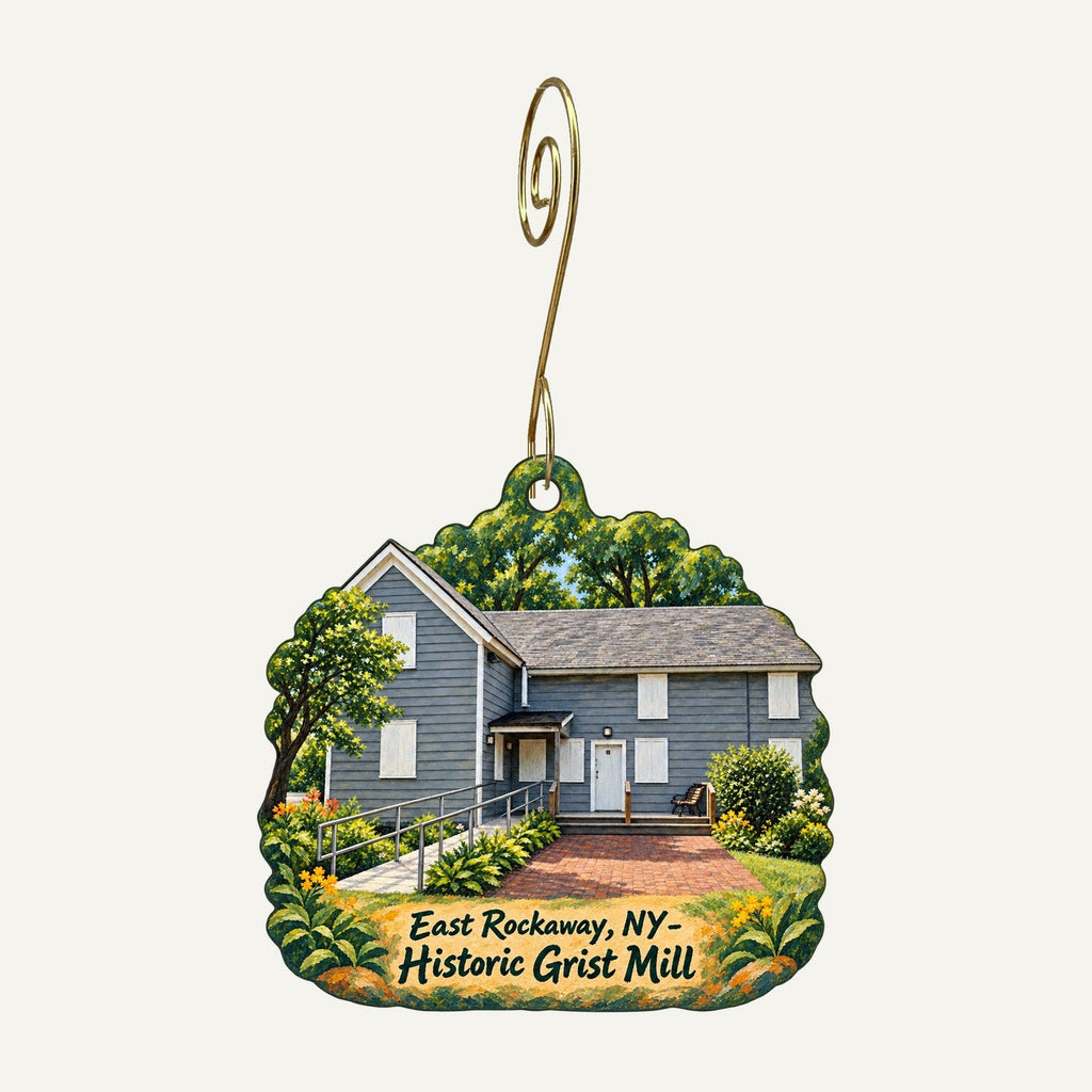 Scharf Industries LLC Town Icon custom wood ornament OC1306 hanging on hook