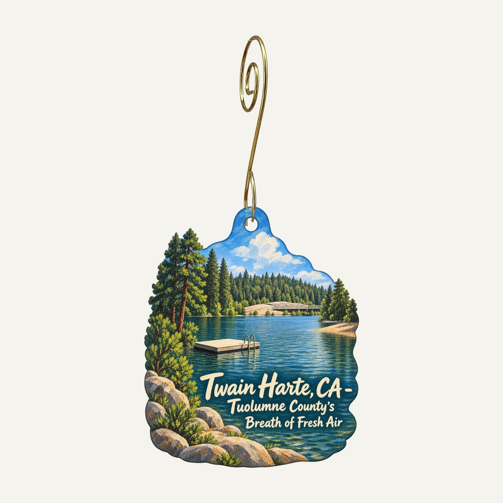 The Walk-in Closet Town Icon custom wood ornament OC1312 hanging on hook