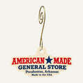 American Made General Store Logo custom wood ornament OC131 hanging on hook