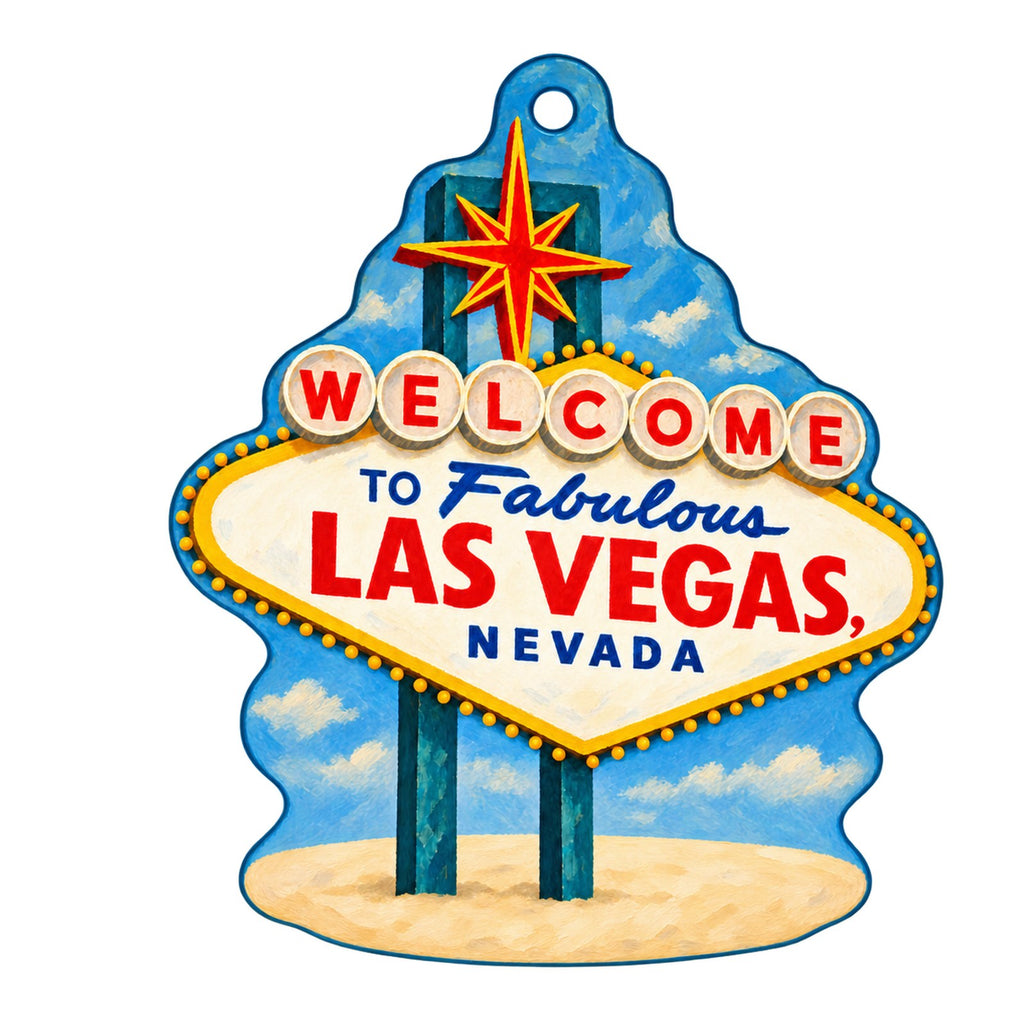 Nevada Legislative Gift Shop Town Icon custom wood ornament OC1321 on white
