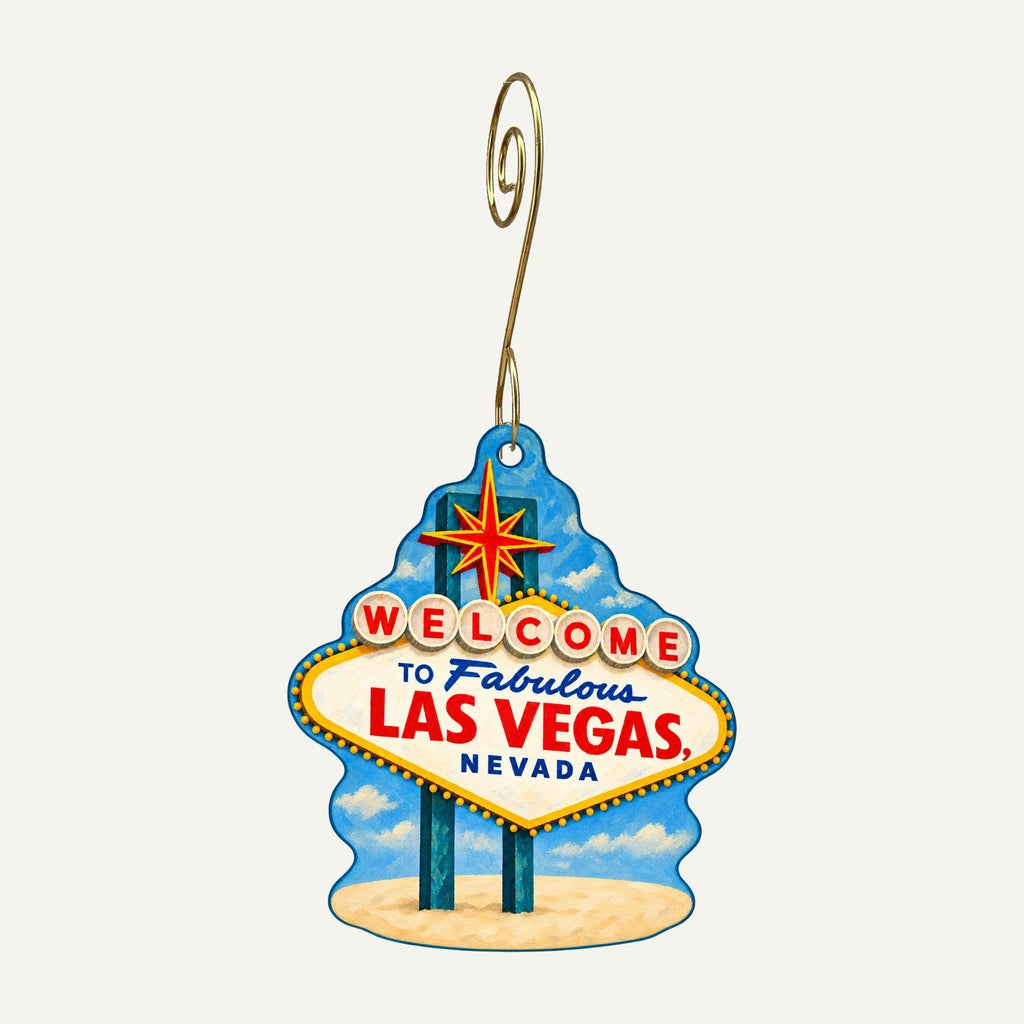 Nevada Legislative Gift Shop Town Icon custom wood ornament OC1321 hanging on hook