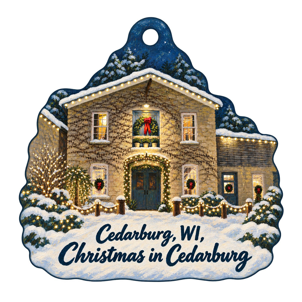Flyrite Christmas custom wood ornament OC1323 on white