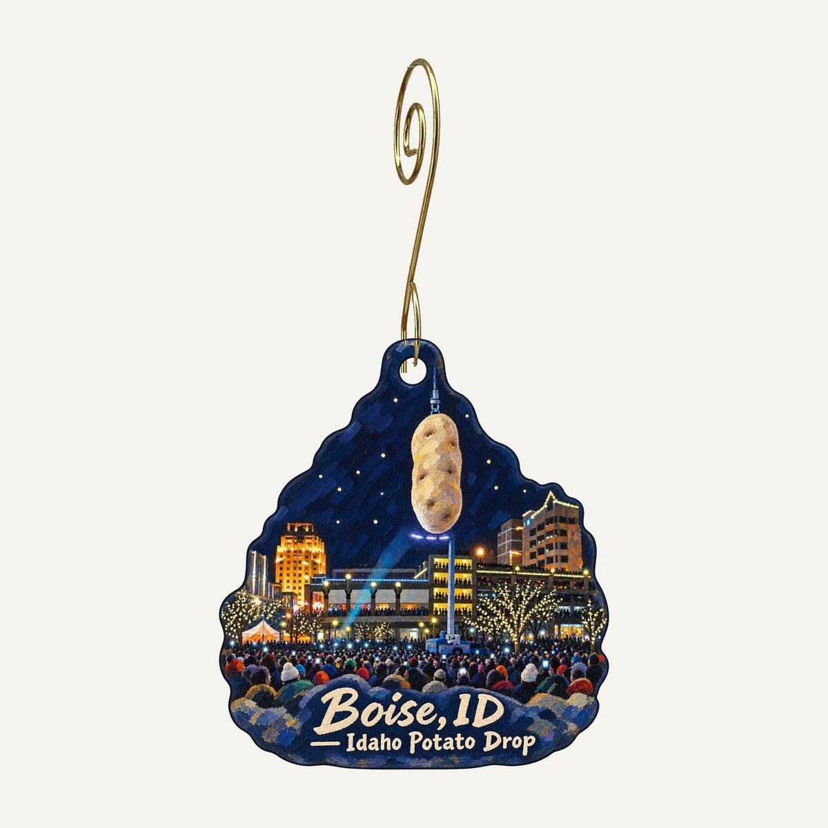 Outdoor Exchange Christmas custom wood ornament OC1326 hanging on hook