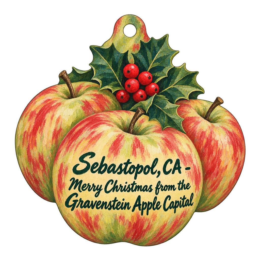 Milk & Honey Christmas custom wood ornament OC1329 on white