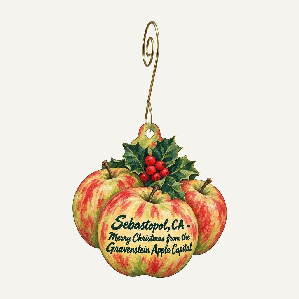 Milk & Honey Christmas custom wood ornament OC1329 hanging on hook