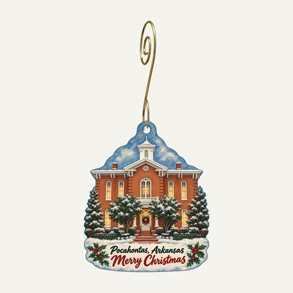 American Made General Store Christmas custom wood ornament OC132 hanging on hook