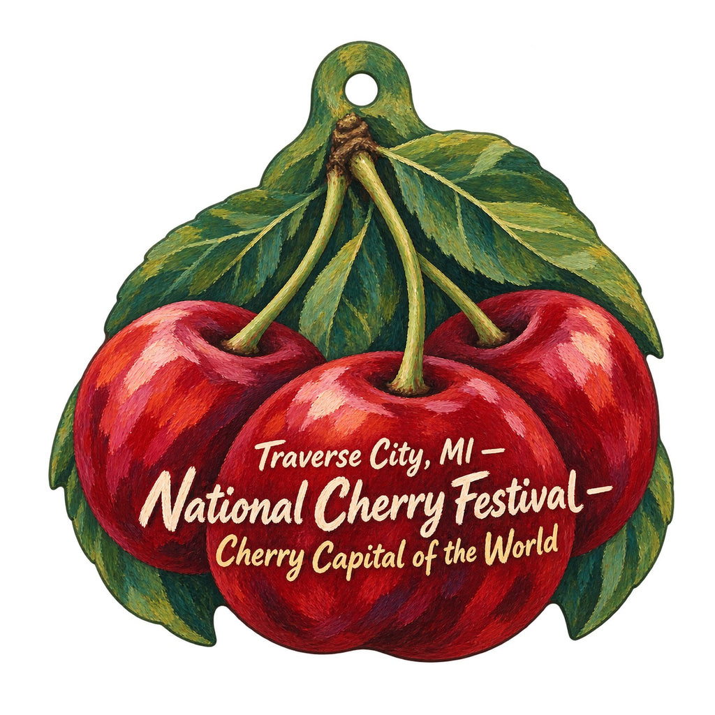 Nifty Things Town Icon custom wood ornament OC1333 on white