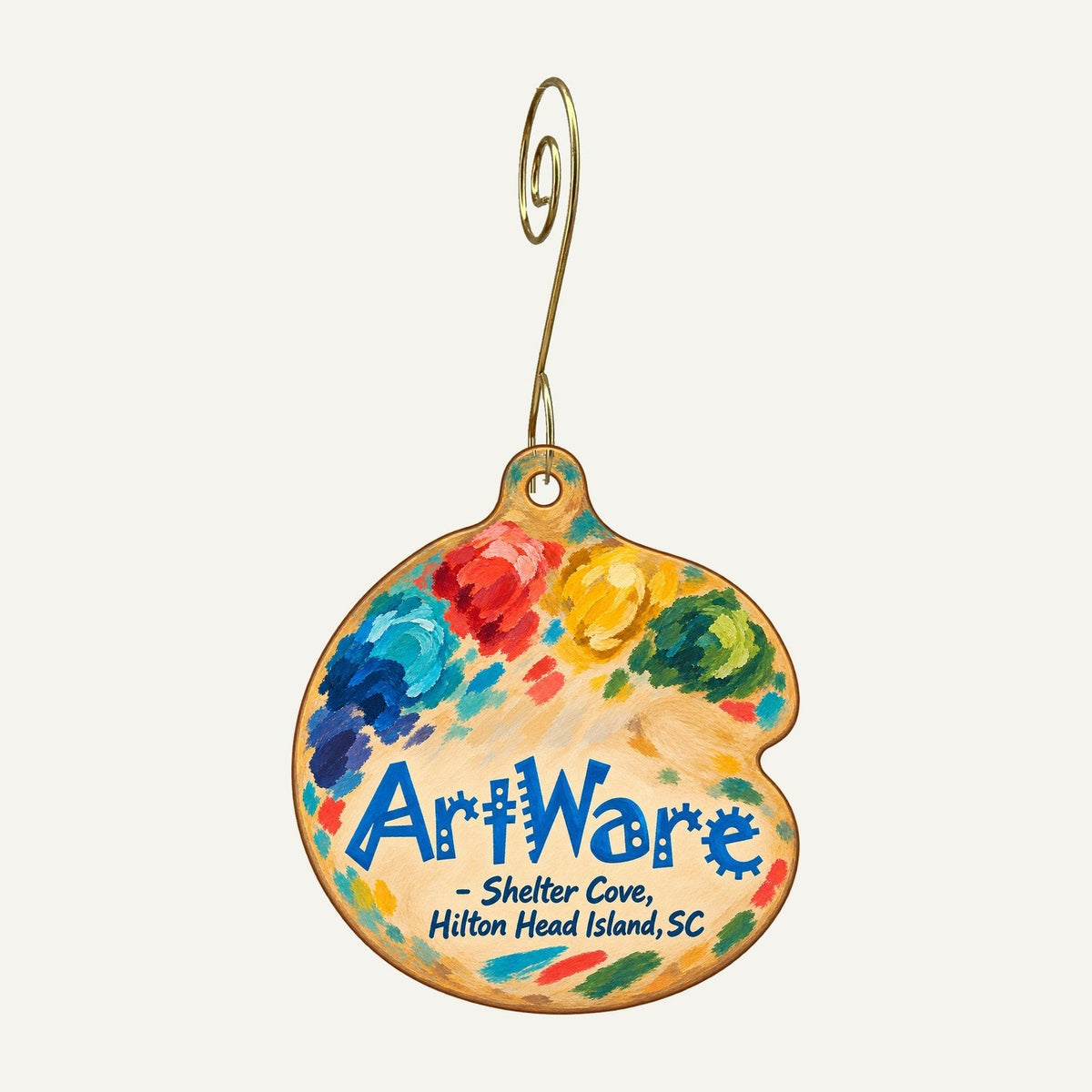 Artware Logo custom wood ornament OC1337 hanging on hook
