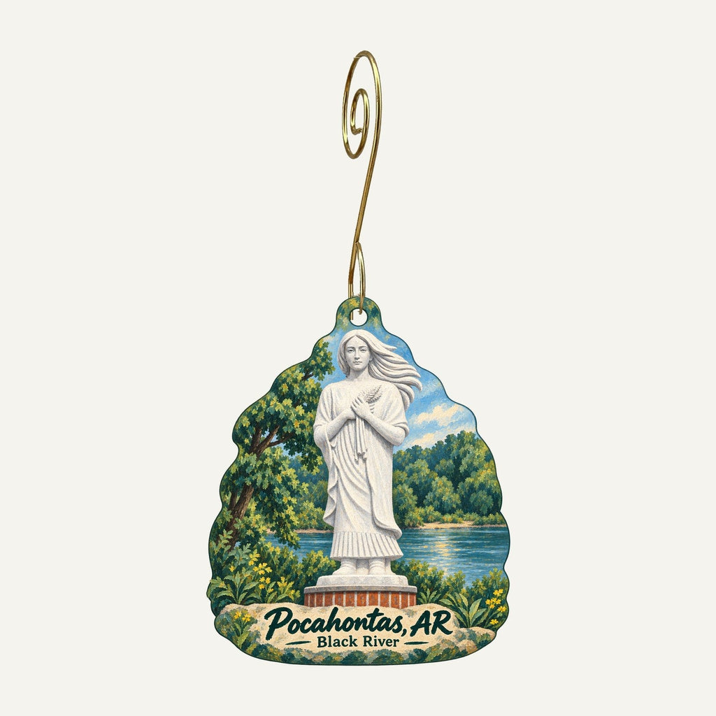 American Made General Store Town Icon custom wood ornament OC133 hanging on hook