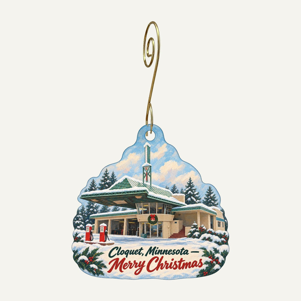 The Fig Tree Christmas custom wood ornament OC1341 hanging on hook