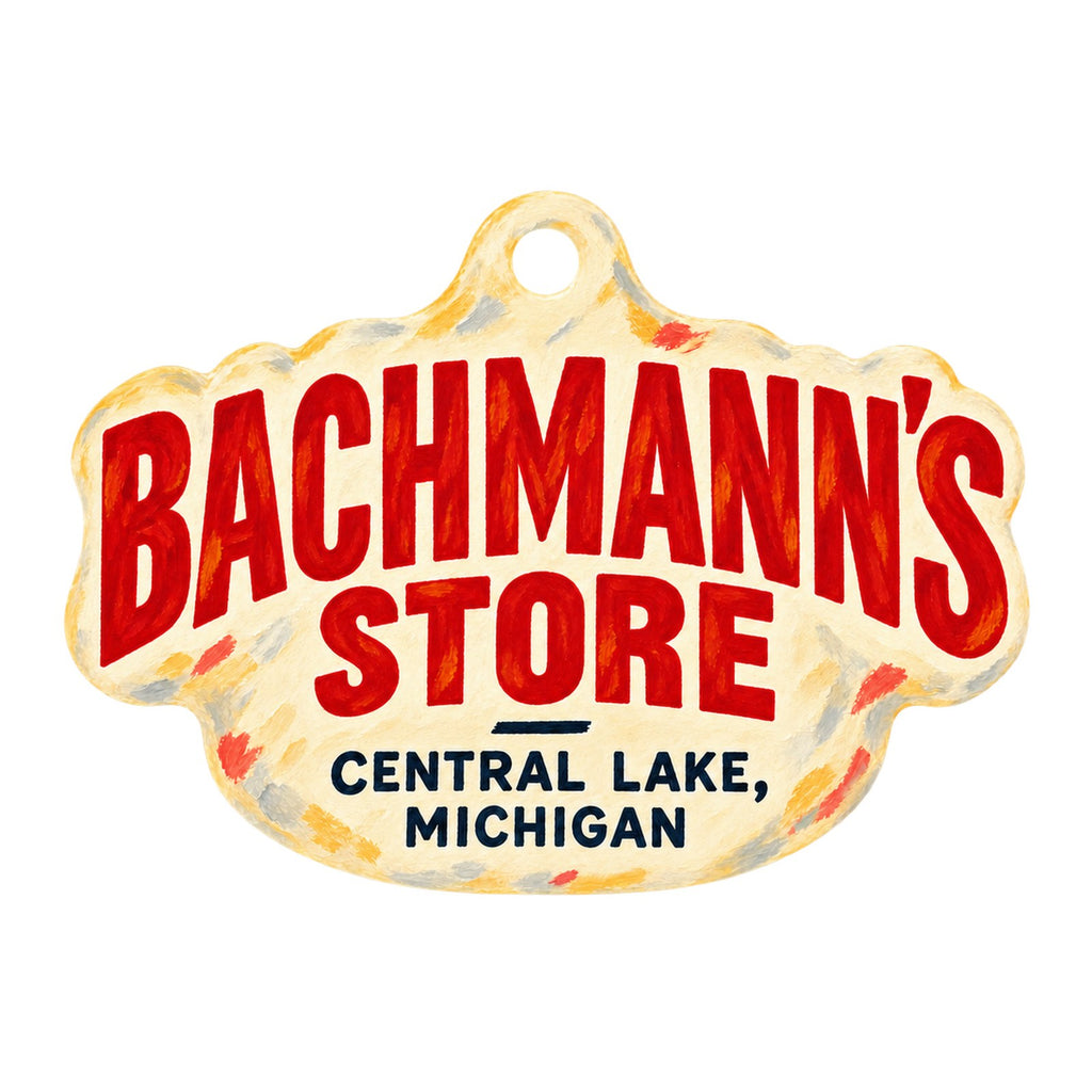Bachmann's Store Logo custom wood ornament OC1343 on white