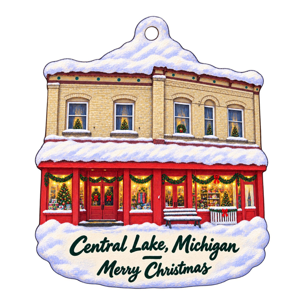 Bachmann's Store Christmas custom wood ornament OC1344 on white