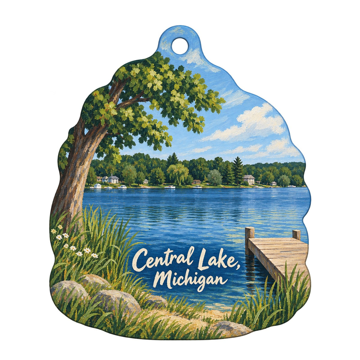 Bachmann's Store Town Icon custom wood ornament OC1345 on white