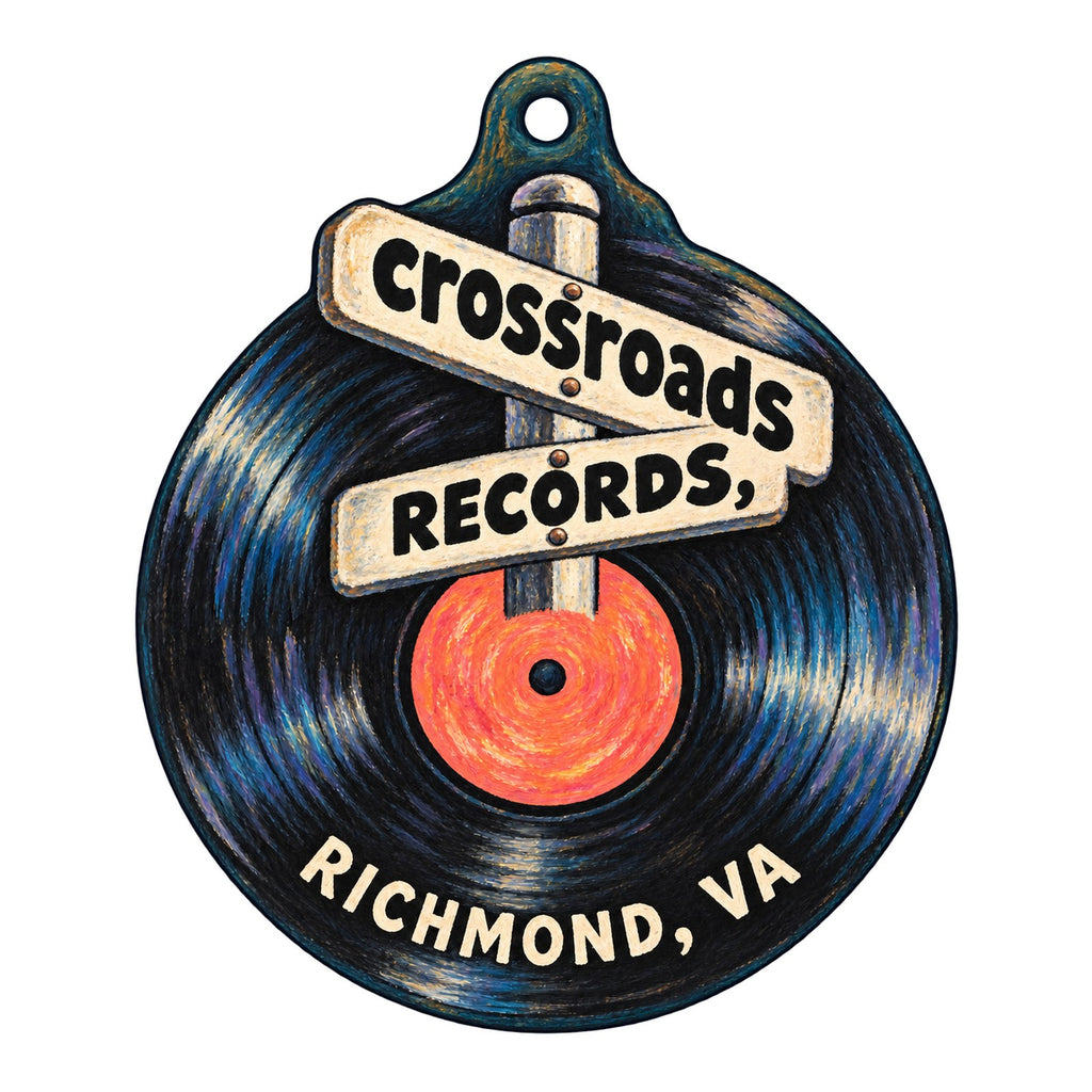 Crossroads Records Logo custom wood ornament OC1349 on white