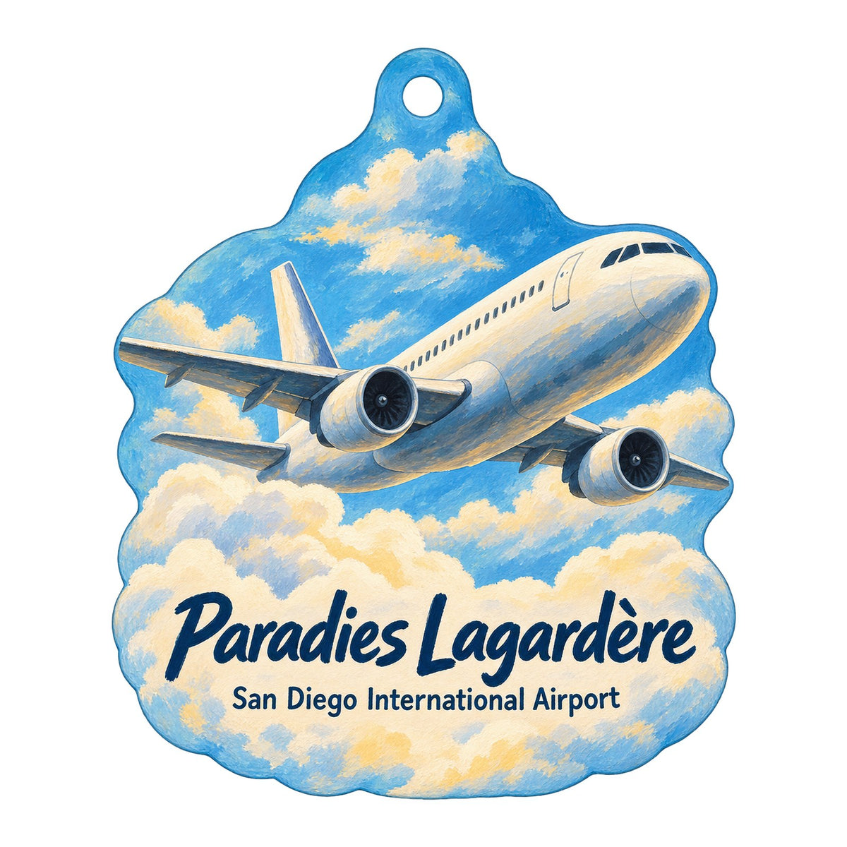 Paradies Lagardère Logo custom wood ornament OC134 on white