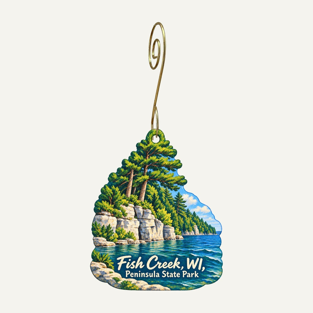 Nelson Shopping Center Town Icon custom wood ornament OC1354 hanging on hook