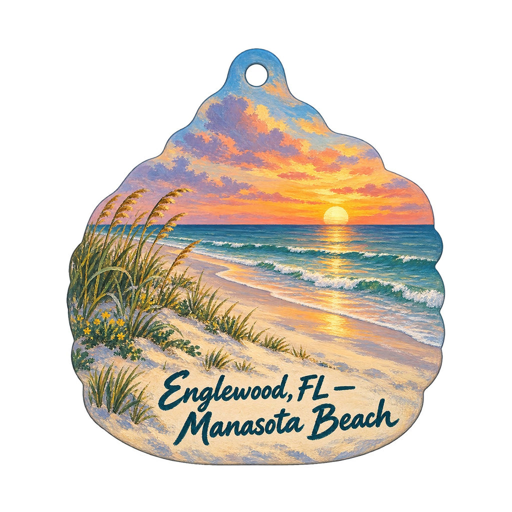 Old Florida Gallery & Outdoor Center Town Icon custom wood ornament OC1357 on white