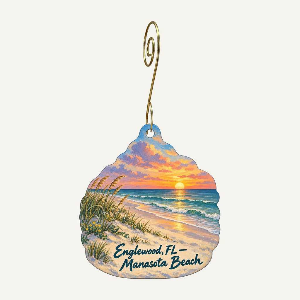 Old Florida Gallery & Outdoor Center Town Icon custom wood ornament OC1357 hanging on hook