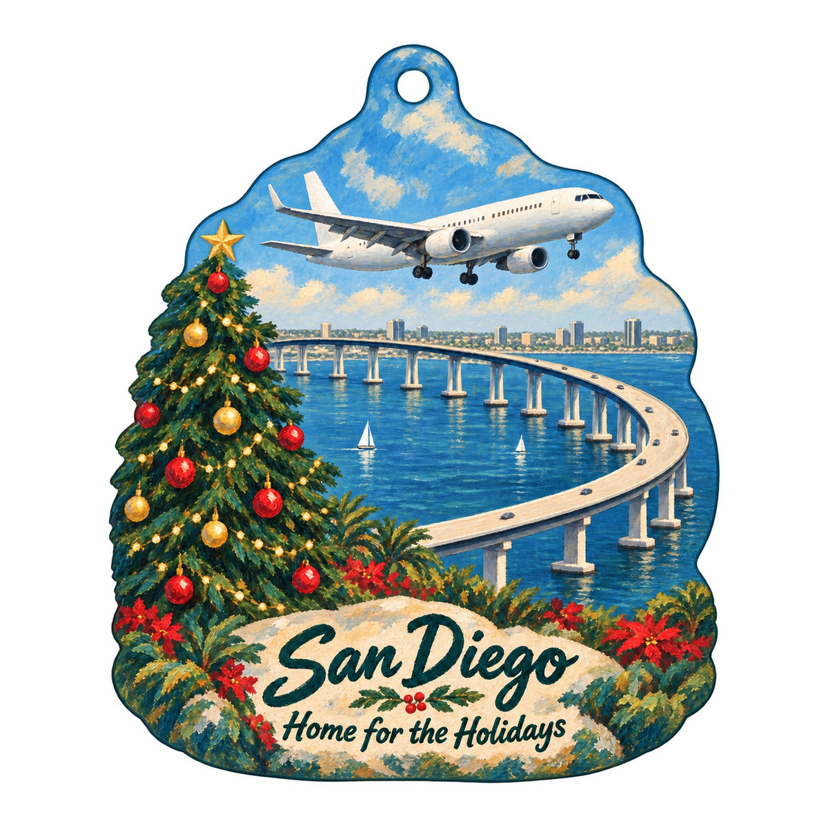 Paradies Lagardère Christmas custom wood ornament OC135 on white