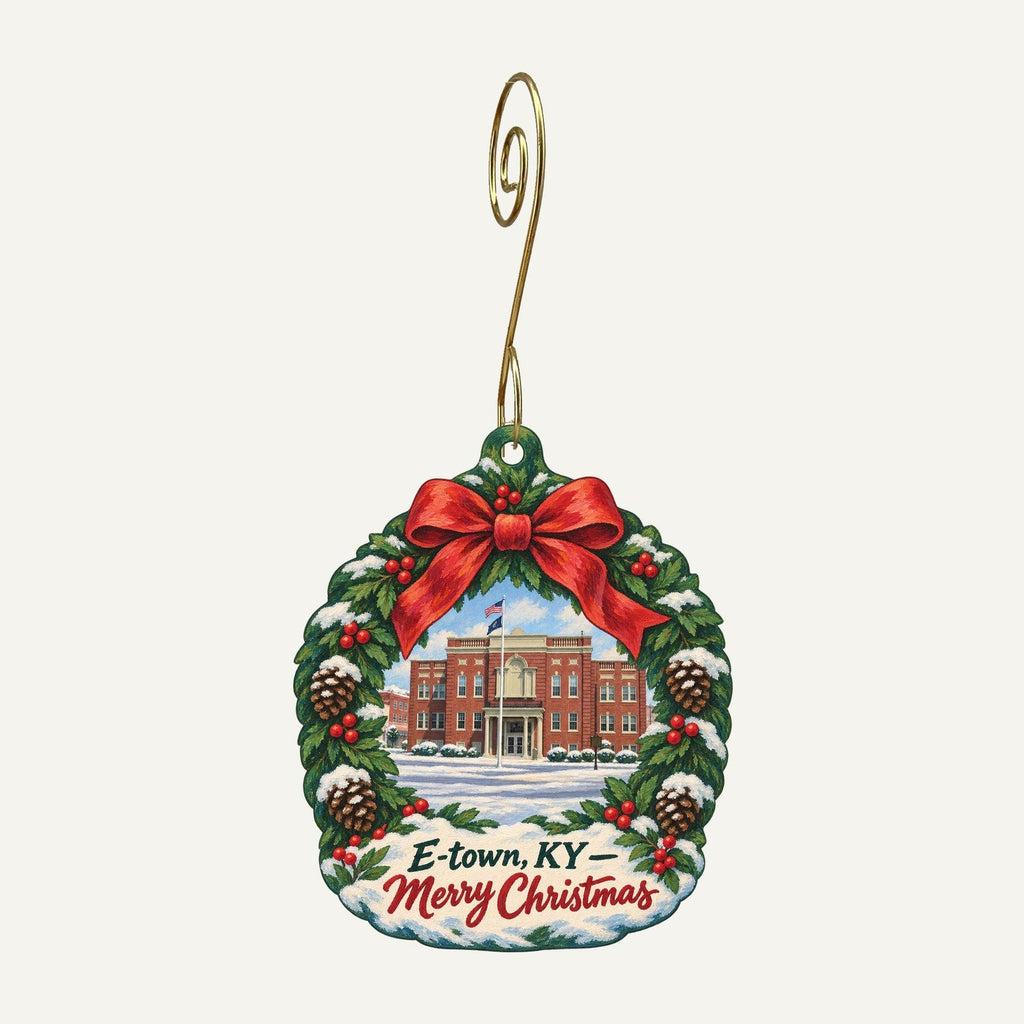 Jeminley Boutique Christmas custom wood ornament OC1362 hanging on hook
