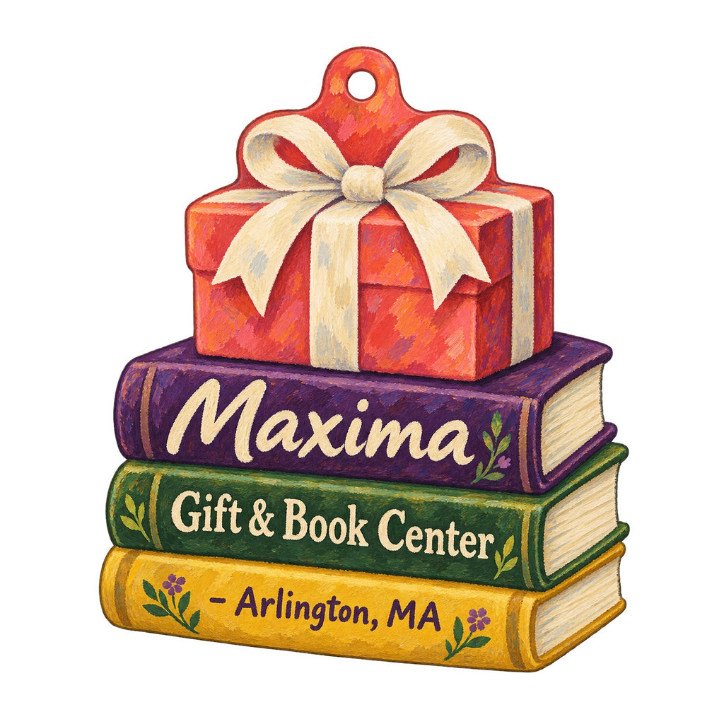 Maxima Gift and Book Center Logo custom wood ornament OC1370 on white