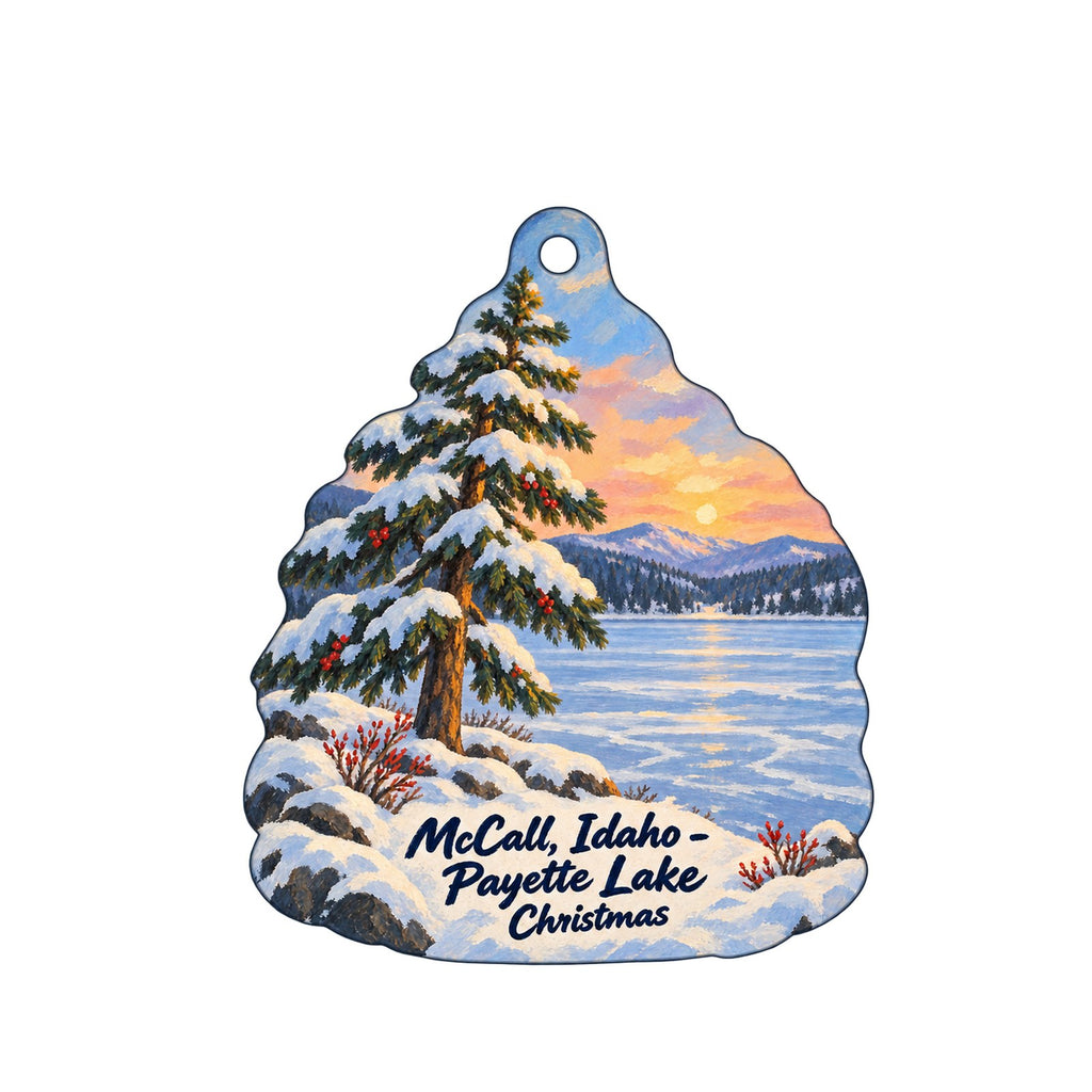 Backcountry Boutique Christmas custom wood ornament OC1374 on white
