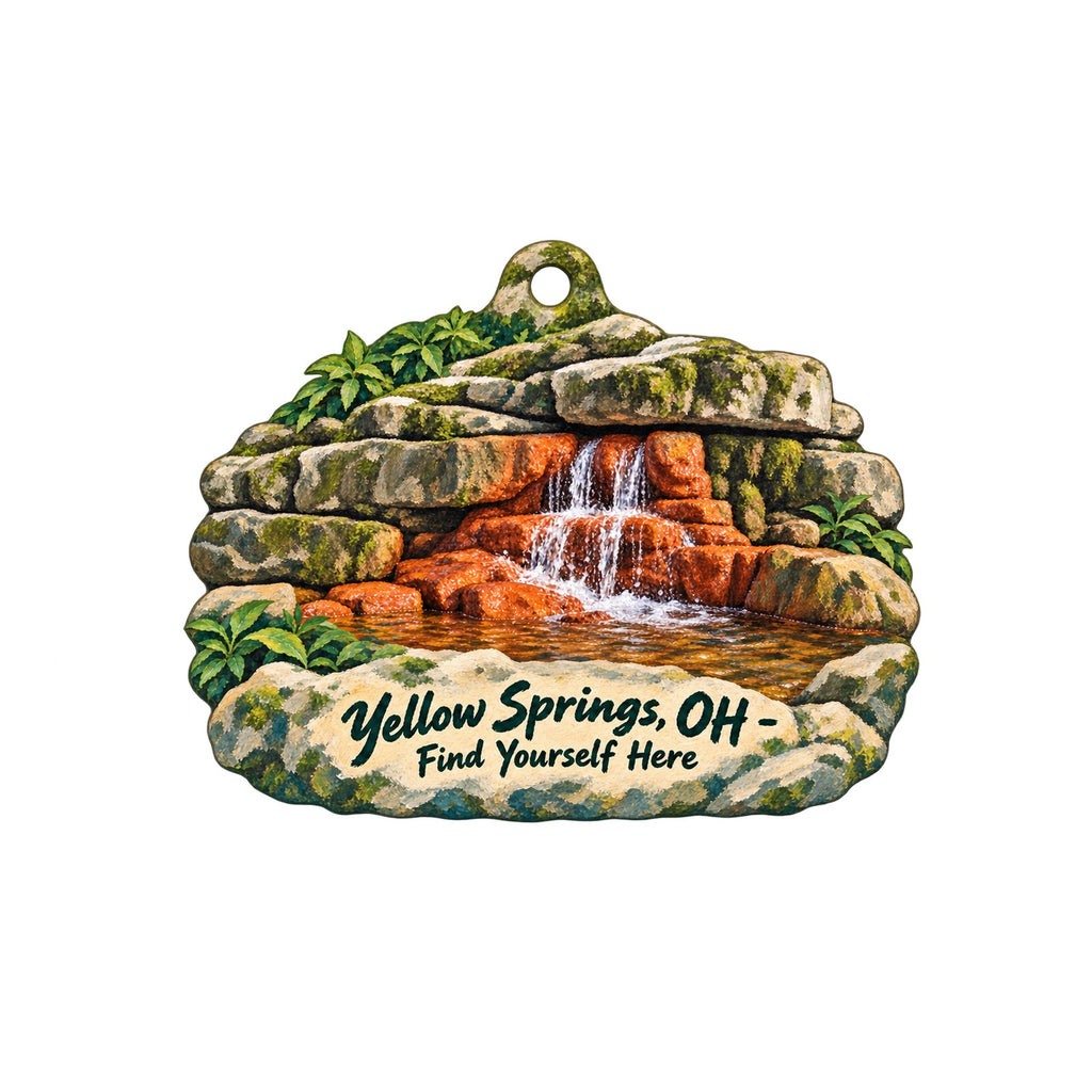 Glen Helen Nature Shop Town Icon custom wood ornament OC1390 on white