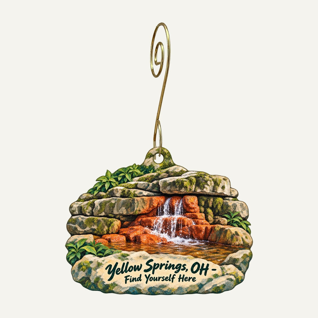 Glen Helen Nature Shop Town Icon custom wood ornament OC1390 hanging on hook