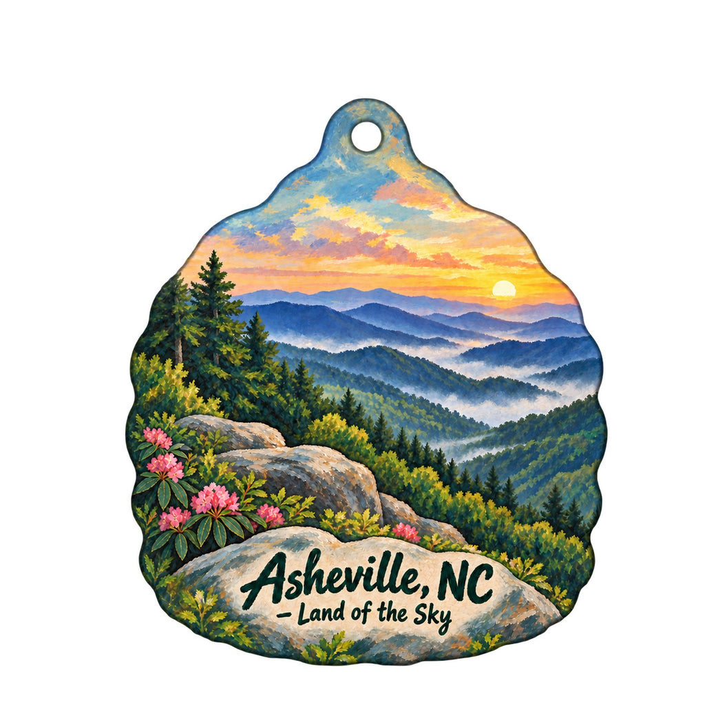 Charmed Boutique Town Icon custom wood ornament OC1393 on white