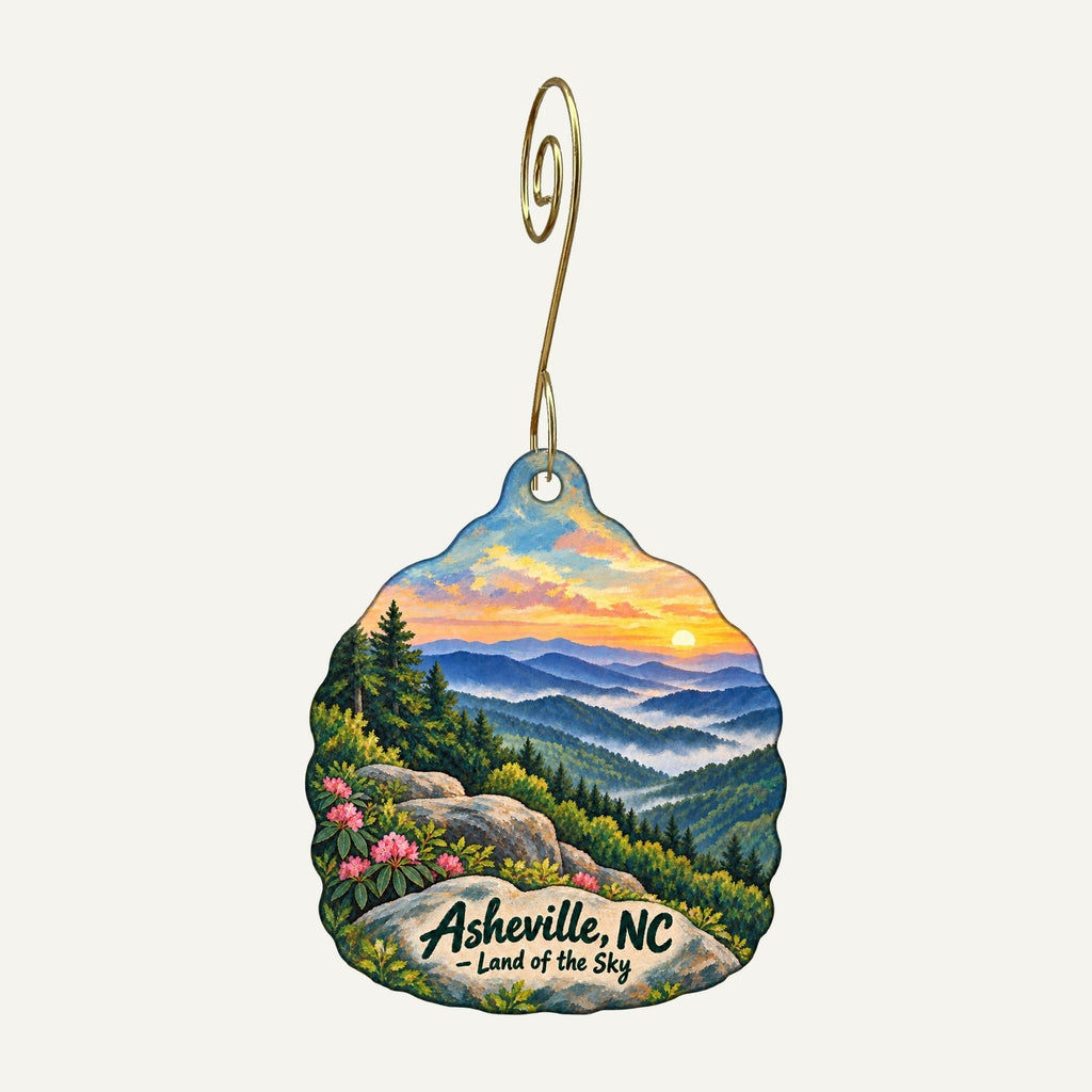 Charmed Boutique Town Icon custom wood ornament OC1393 hanging on hook