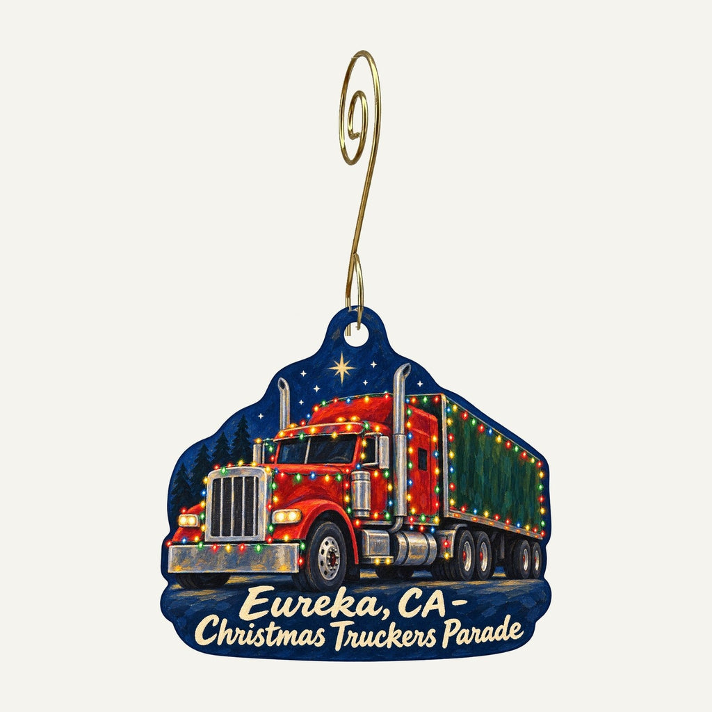 Humboldt Arts Council - Morris Graves Museum of Art Christmas custom wood ornament OC1395 hanging on hook