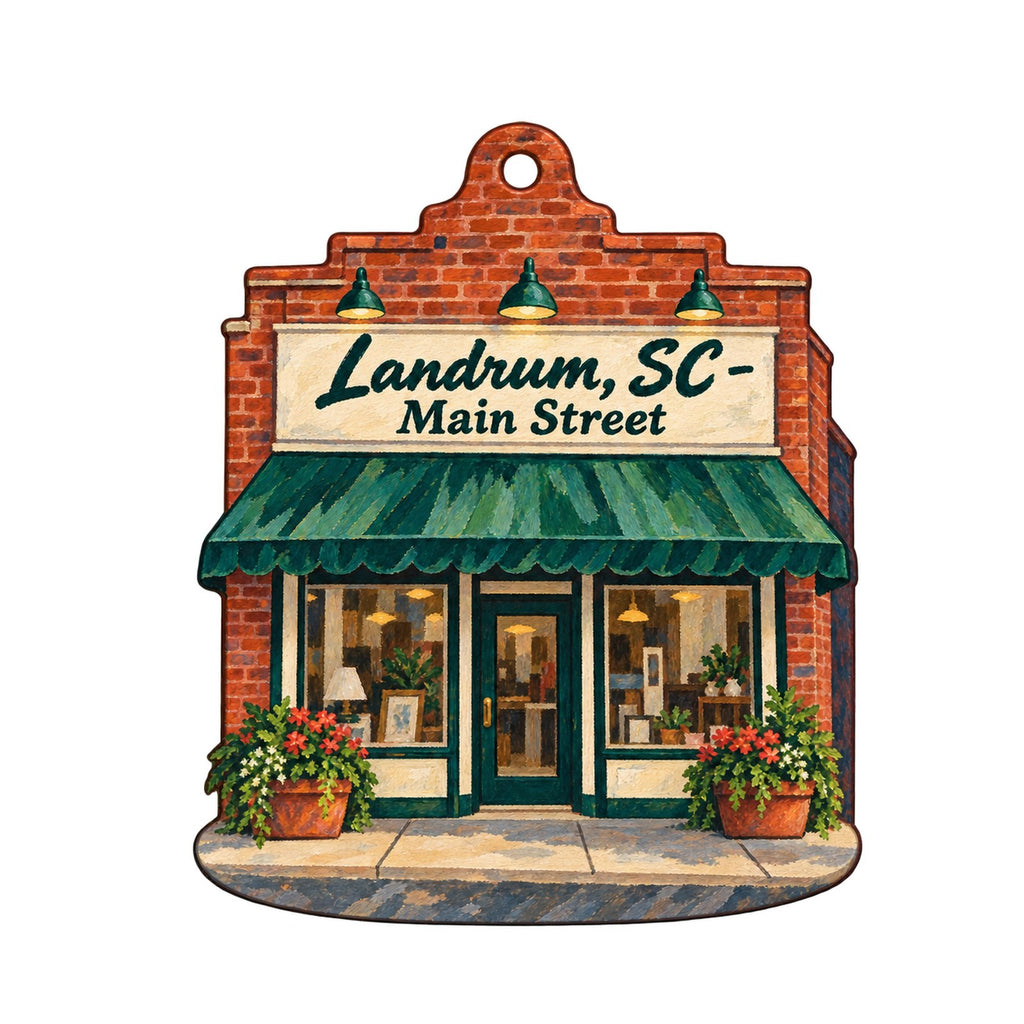 P3 Consignments Town Icon custom wood ornament OC1402 on white