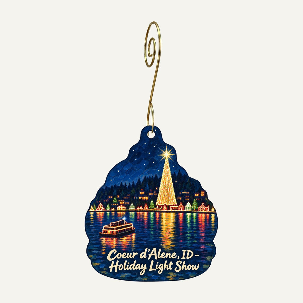 Lucky Monkey Christmas custom wood ornament OC1404 hanging on hook