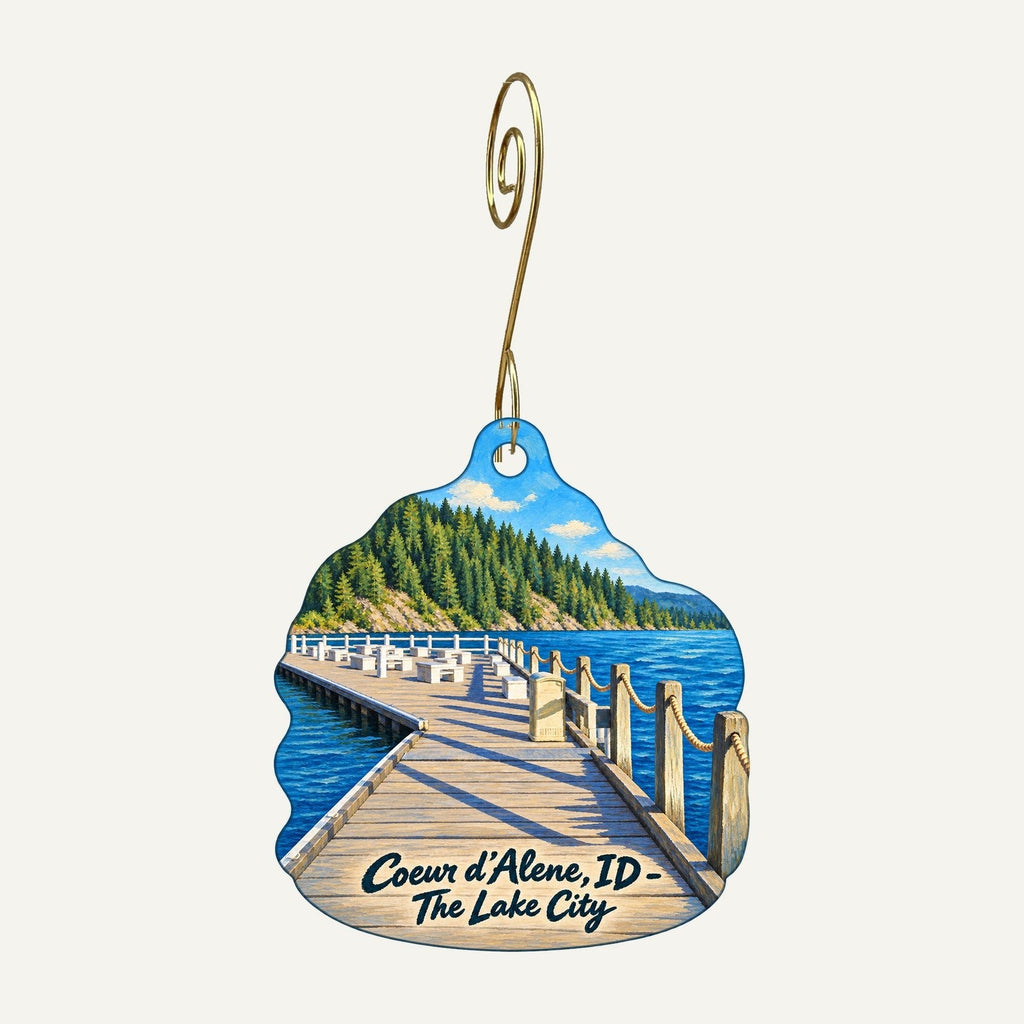 Lucky Monkey Town Icon custom wood ornament OC1405 hanging on hook