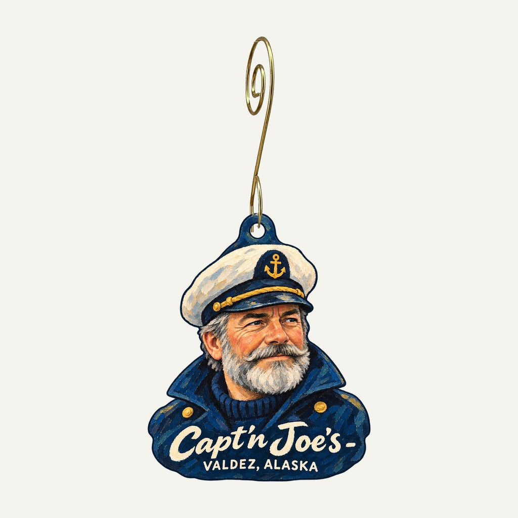 Capt'n Joe's Gas Logo custom wood ornament OC1406 hanging on hook