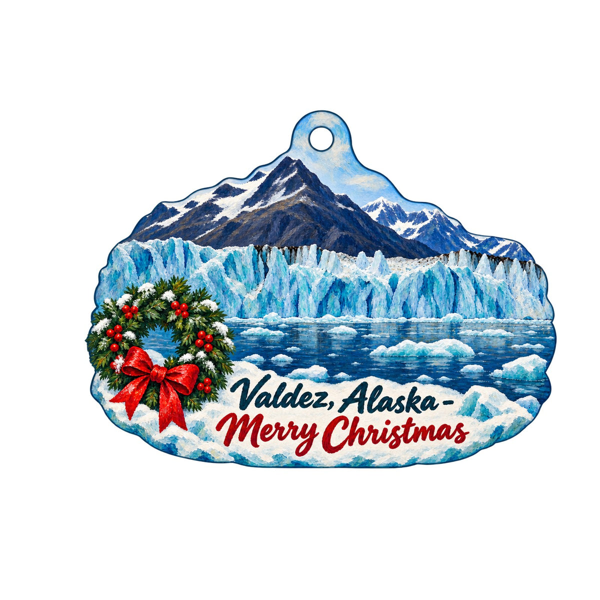Capt'n Joe's Gas Christmas custom wood ornament OC1407 on white