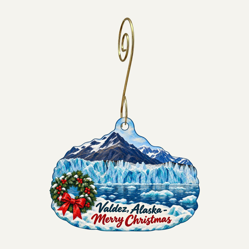 Capt'n Joe's Gas Christmas custom wood ornament OC1407 hanging on hook