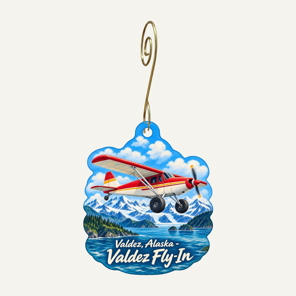 Capt'n Joe's Gas Town Icon custom wood ornament OC1408 hanging on hook