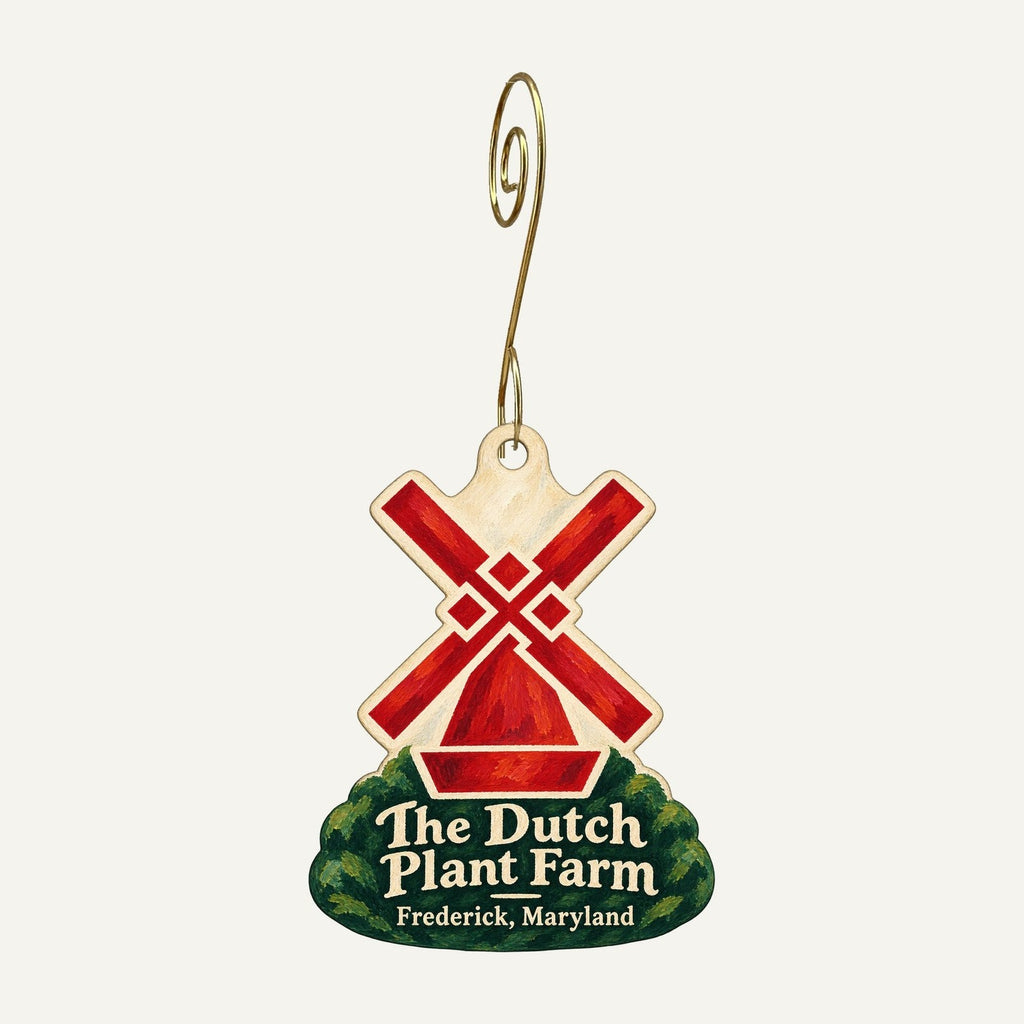The Dutch Plant Farm Logo custom wood ornament OC1409 hanging on hook