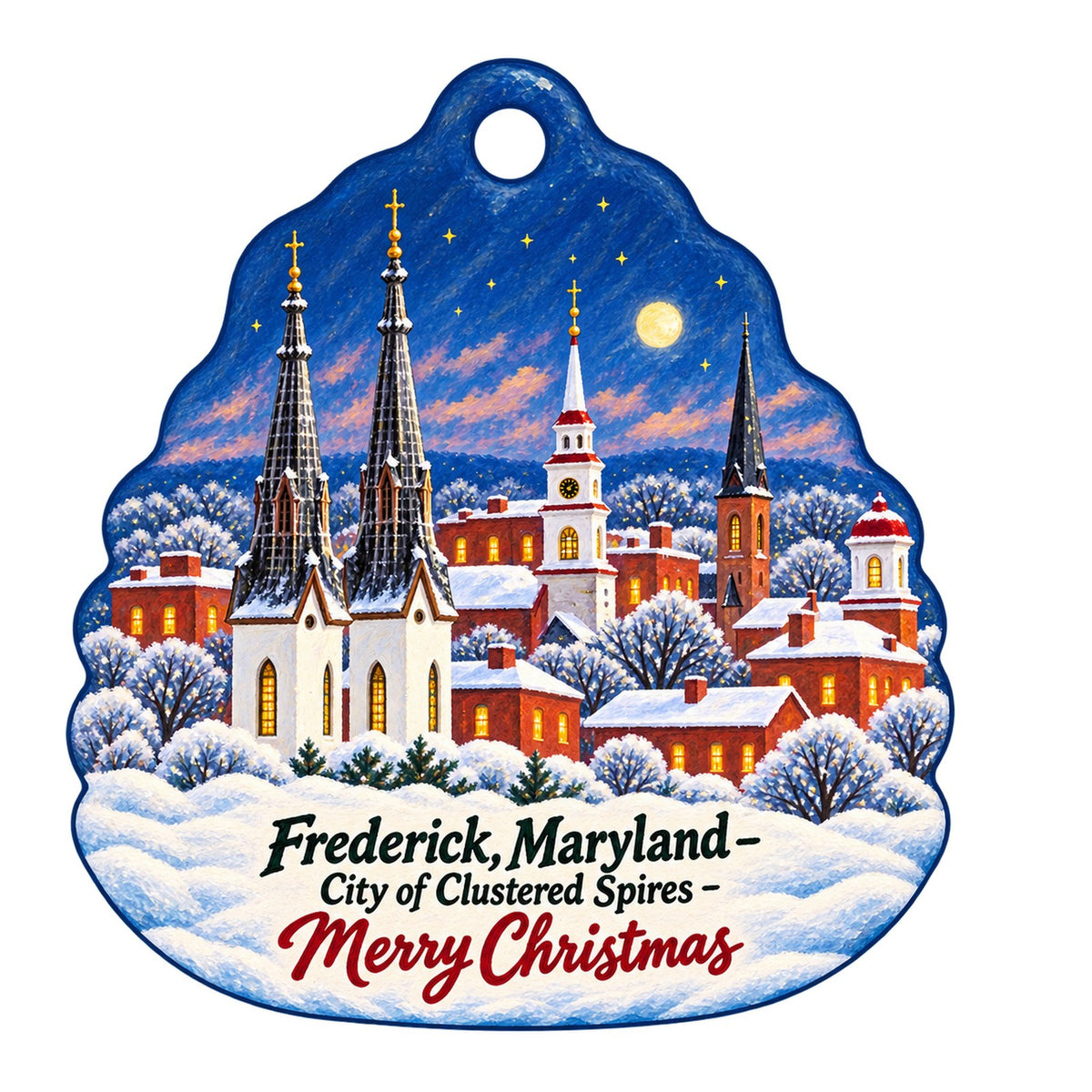 The Dutch Plant Farm Christmas custom wood ornament OC1410 on white
