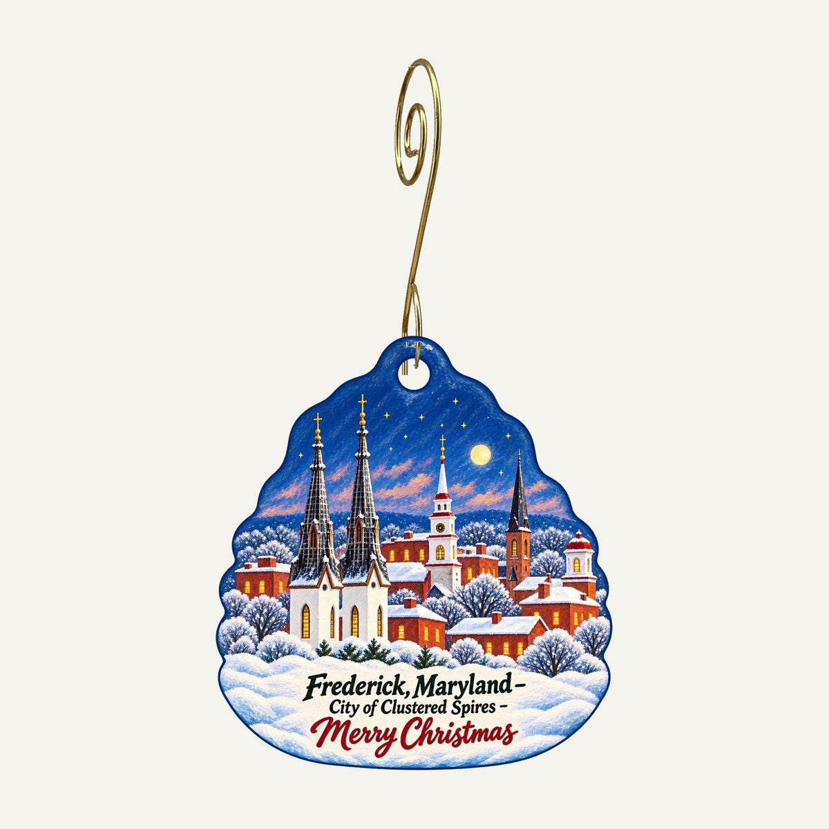The Dutch Plant Farm Christmas custom wood ornament OC1410 hanging on hook