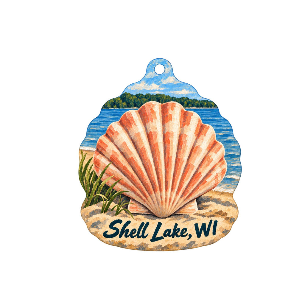 The Potter's Shed Town Icon custom wood ornament OC1423 on white