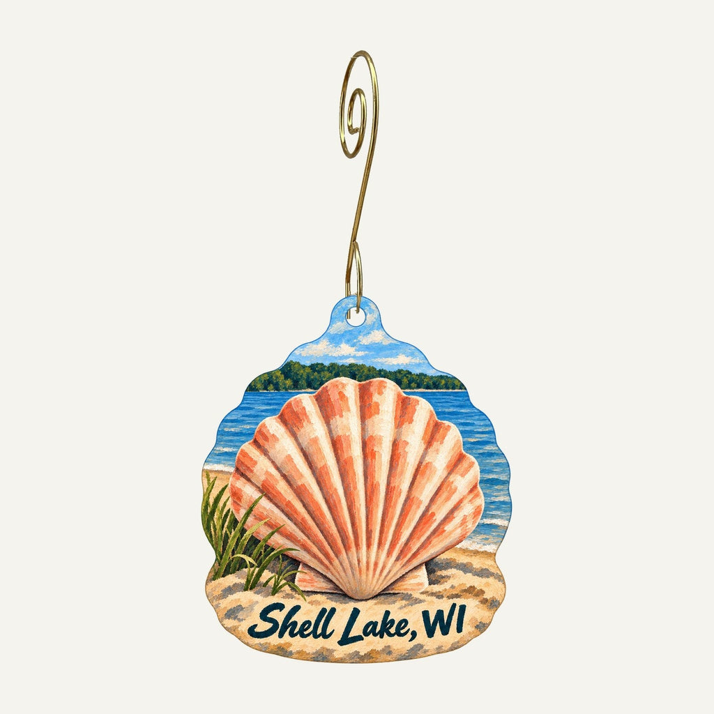 The Potter's Shed Town Icon custom wood ornament OC1423 hanging on hook