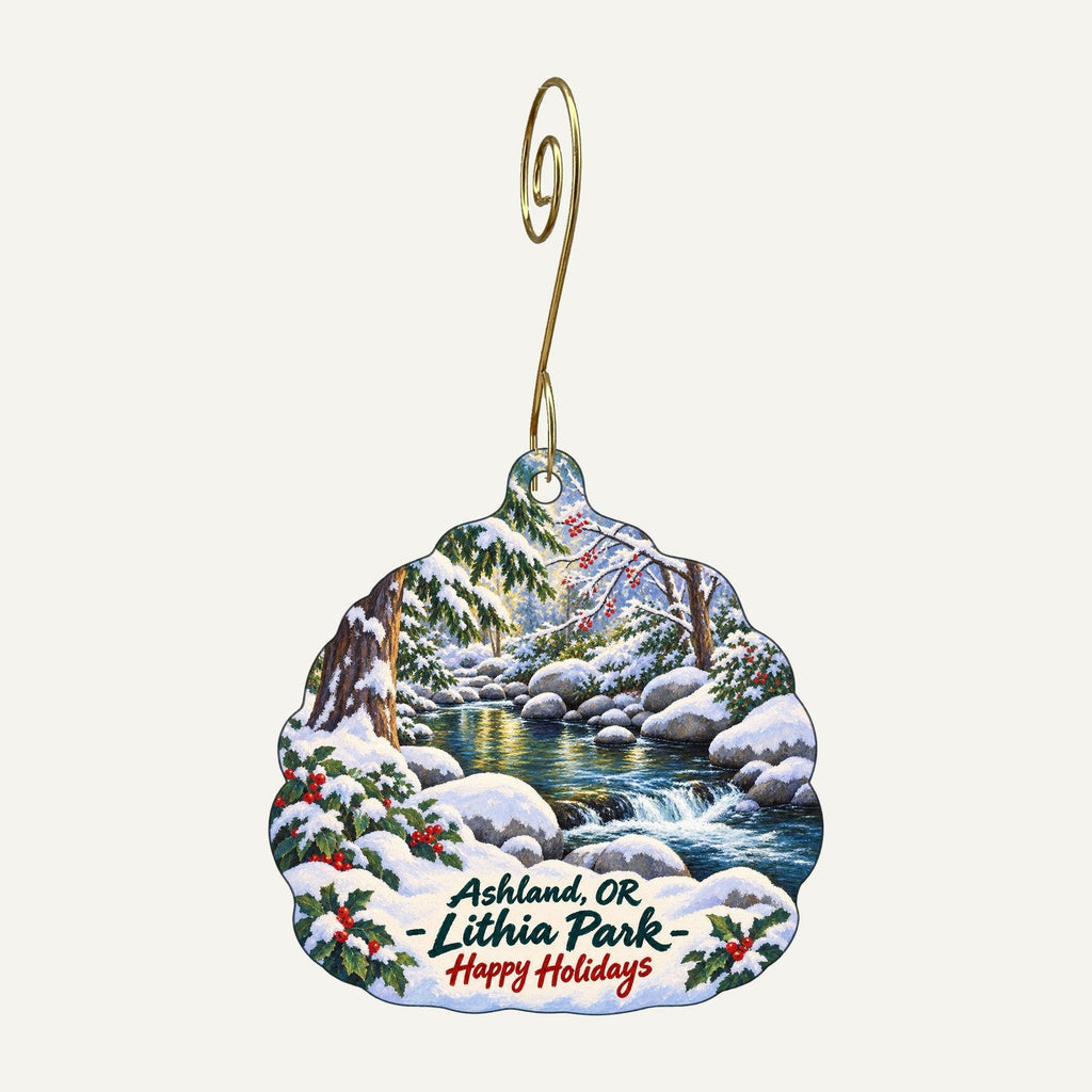 ScienceWorks Hands-On Museum Christmas custom wood ornament OC1425 hanging on hook