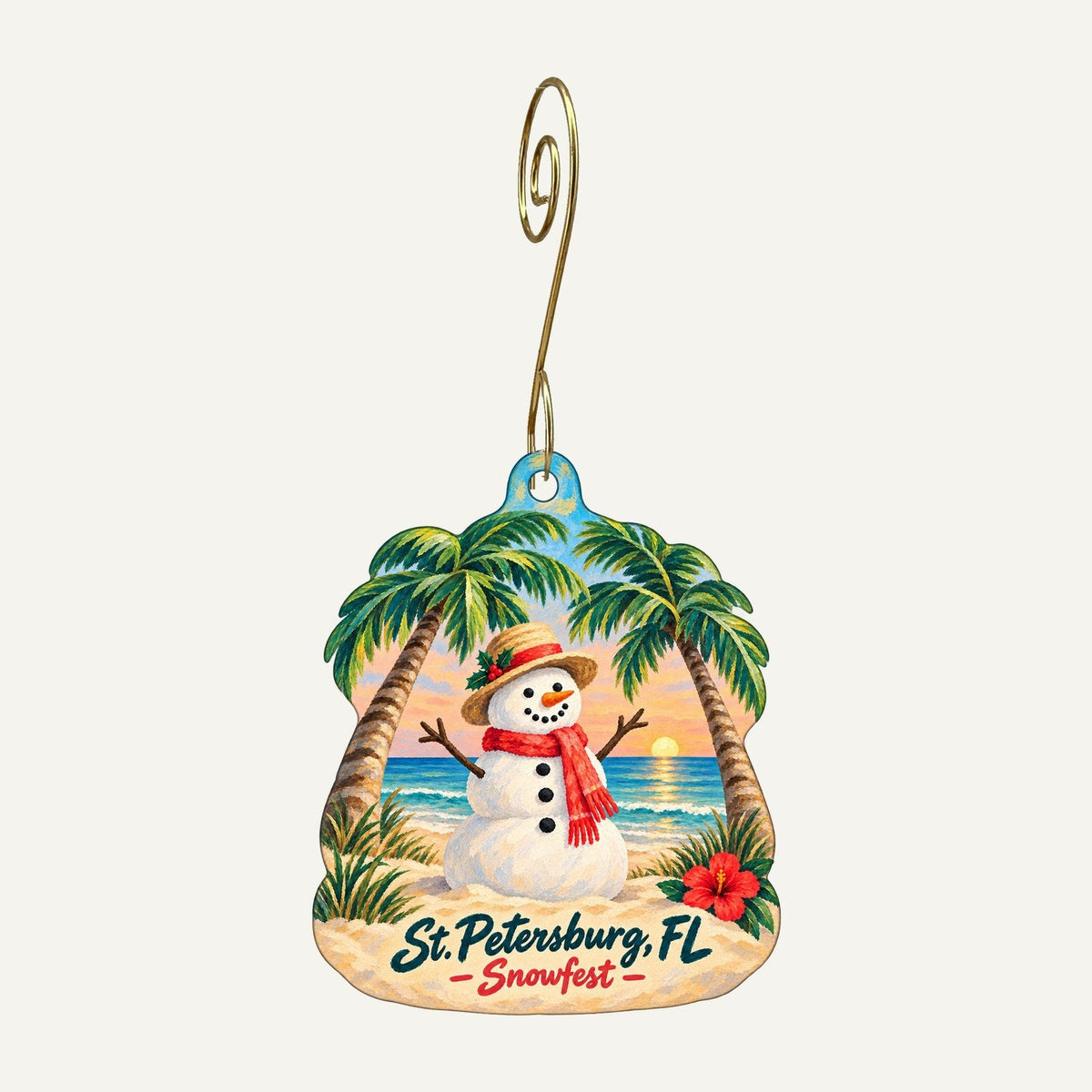 Pieces of a Dream Christmas custom wood ornament OC1428 hanging on hook
